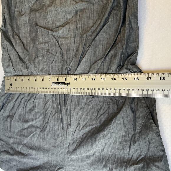 Banana Republic Women Shorts Rompers Size 12 Gray 3" Inseam Strapless Denim - Picture 6 of 13